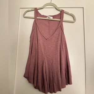 Mustard Seed Mauve V-Neck Tank Top